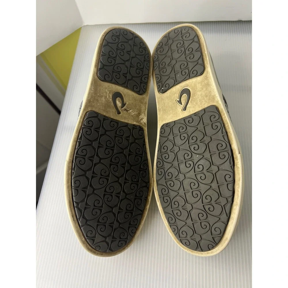 Olukai Womens Pehuea Mesh Slip On Sneakers Grey Casual Shoes Size 9